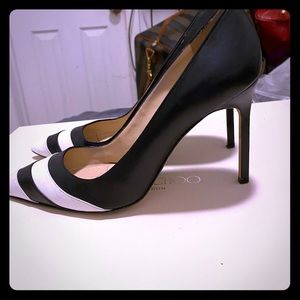 Manolo blahnik bb105 black and white pumps